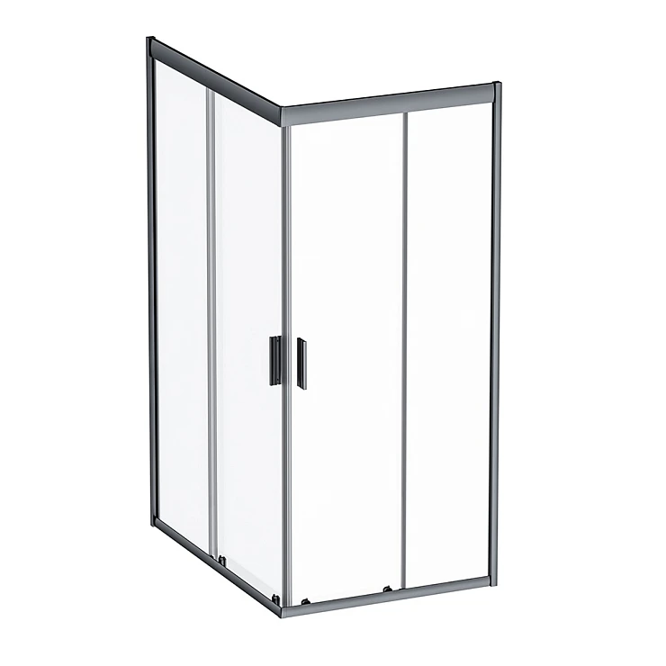 Душевой уголок AM.PM Gem 120x90см W90G-404-120290-BT профиль черный, стекло прозрачное