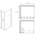 Душевой уголок ABBER Sonnenstrand 120x70см AG07120-S70 профиль хром, стекло прозрачное