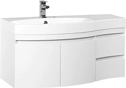 Тумба с раковиной Aquanet Опера 115 L 212990 белая