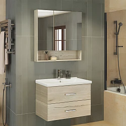 Тумба с раковиной Comforty Парма 80 00004143491CF дуб дымчатый