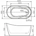 Акриловая ванна BelBagno 152,5x80x76 BB301 белая глянцевая