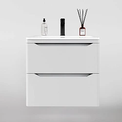 Тумба с раковиной Style Line Марелла 60 антискрейтч белый матовый