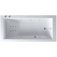 Ванна из искусственного камня Эстет Дельта 170x80 с гидромассажем ФР-00010023 белая глянцевая