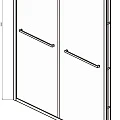 Душевая дверь в нишу Bravat Stream 120x200см BD120.4203S профиль хром, стекло прозрачное