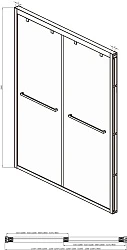 Душевая дверь в нишу Bravat Stream 120x200см BD120.4203S профиль хром, стекло