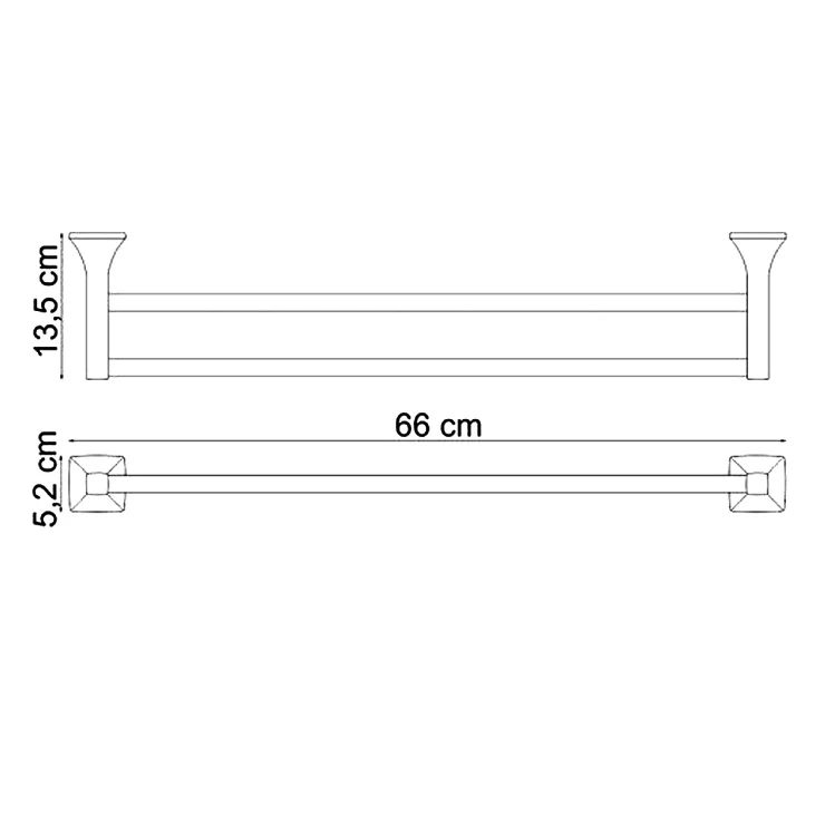 Полотенцедержатель Wasserkraft Wern K-2540 хром