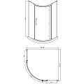 Душевой уголок Bravat Blackline 90x90см BS090.1110A профиль черный, стекло прозрачное