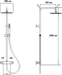 Душевая стойка RGW Shower Panels SP-21 21140121-01 хром
