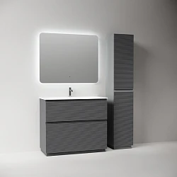 Тумба под раковину Sancos Folk Floor 100 FL100FGS напольная, Grey soft