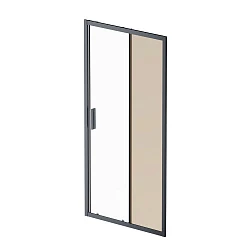 Дверь душевая в нишу AM.PM Gem 100см W90G-100-1-195BBr профиль черный, стекло прозрачное/бронзовое
