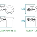 Стакан Cezares OLIMP-TUM-01-Sw Хром