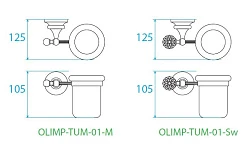 Стакан Cezares OLIMP-TUM-03/24-Sw Золото 24 карат