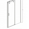 Душевая дверь в нишу Bravat Wave 120x200см BD120.4102S профиль хром, стекло прозрачное
