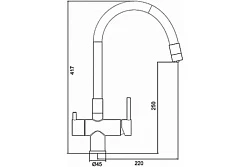 Смеситель для кухни Gappo G4398-36 черный