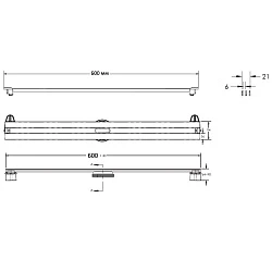 Душевой лоток Berges Super Slim 60 095052 черный матовый