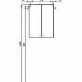 Шкаф Aquaton Симпл 61см 1A012403SL010 двухстворчатый, белый
