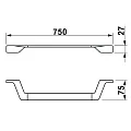 Полотенцедержатель Art&Max Gina AM-G-2736-75-Nr черный матовый