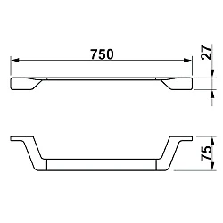 Полотенцедержатель Art&Max Gina AM-G-2736-75-Nr черный матовый