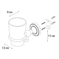 Стакан Fixsen Style FX-41106 хром / белый
