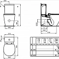 Унитаз напольный Ideal Standart Connect Cube AquaBlade E039701 белый глянец