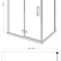 Душевой уголок Bravat Blackline 80x120см BS120.3112AB профиль черный, стекло прозрачное