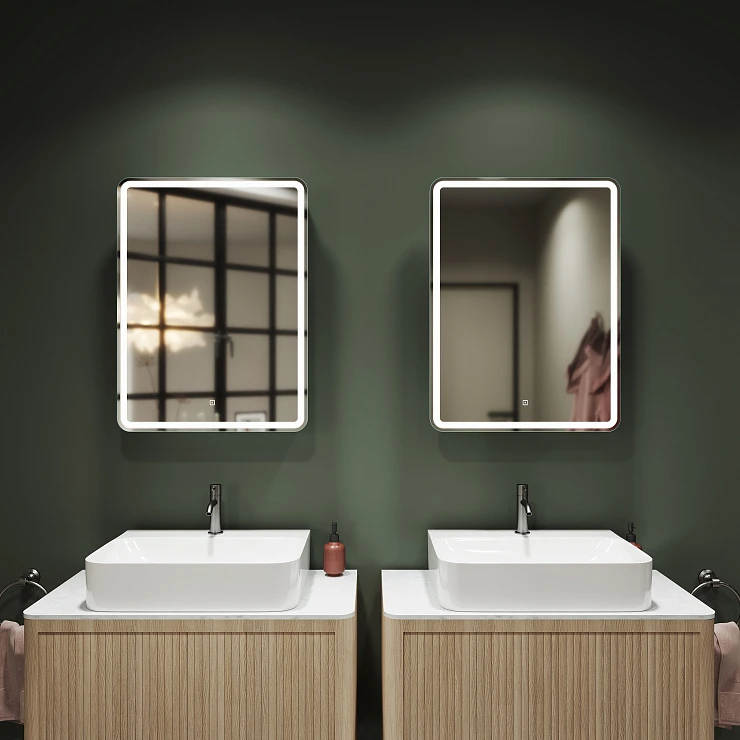 Зеркальный шкаф для ванной комнаты SANCOS Diva 600х150х800, с подсветкой, арт.DI600