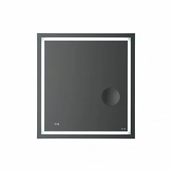 Зеркало AM.PM Gem 65 M91AMOX0653WG с подсветкой, с часами, серебро