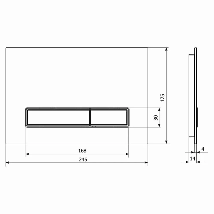 Кнопка смыва KKPol M16 Omnes Vitrum Grande Mat 350/PPX/002-00-00 бежевая матовая