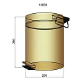 Ведро для мусора Boheme Imperiale 10426 17,5L золото глянец