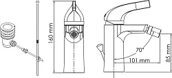 Смеситель для биде Wasserkraft Sauer 7106 золото