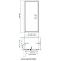 Душевой уголок Wasserkraft Salm 80x80см 27I02 профиль хром, стекло прозрачное