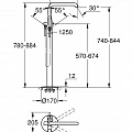 Напольный смеситель для ванны с душем Grohe Essence New 23491GL1 хром