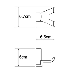 Крючок Wasserkraft Leine K-5023D хром