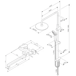 Душевая стойка AM.PM X-Joy F40885A94 хром
