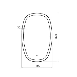 Зеркало Comforty Космея 50 00-00001263CF с подсветкой и сенсором