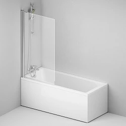 Шторка на ванну AM.PM Gem 80x140см W90BS-D080-140CT профиль хром, стекло прозрачное