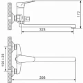 Смеситель для ванны с душем Gappo G2236 хром