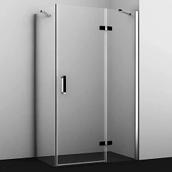 Душевой уголок Wasserkraft Aller 120x80см 10H06RBLACK профиль хром/черный, стекло прозрачное