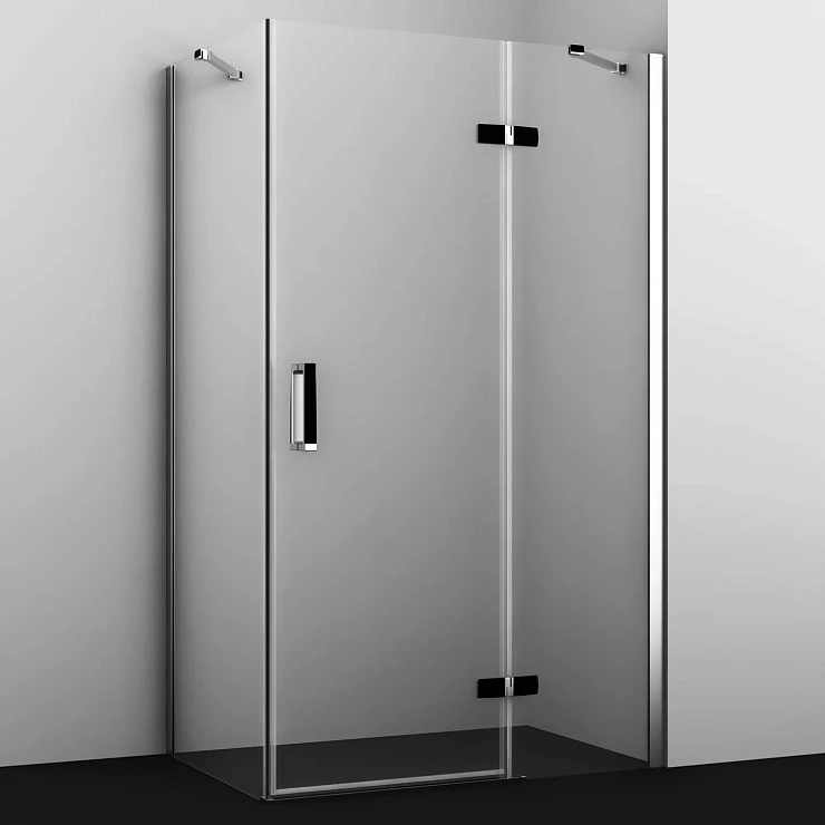 Душевой уголок Wasserkraft Aller 120x90см 10H07RBLACK MATT профиль хром/черный, стекло прозрачное