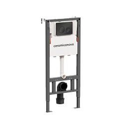 Комплект инсталляции Ceramica Nova CN121001MB с унитазом CN1905, кнопка черная матовая