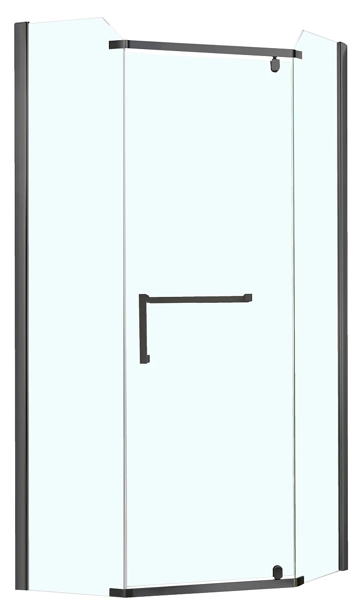 Душевой уголок Azario Edmonton 90х90см AZ-NNC3231-1 900 BLACK профиль черный, стекло прозрачное