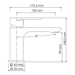 Смеситель для раковины Wasserkraft Mindel 8503 белый