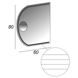 Зеркало Cezares 60 45029 с подсветкой