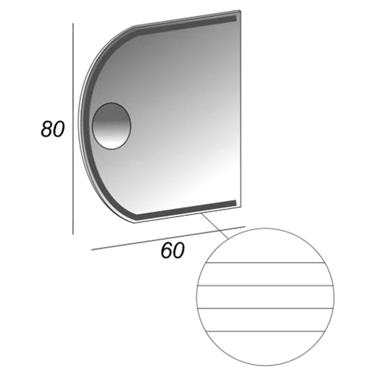 Зеркало Cezares 60 45029 с подсветкой