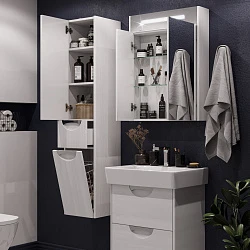 Зеркало-шкаф Aquaton Сильва 60 1A216202SIW60 дуб фьорд