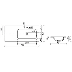 Раковина встраиваемая Ceramica Nova Element CN7015 белая