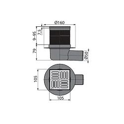 Душевой трап AlcaPlast APV31 хром