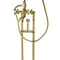 Напольный смеситель для ванны с душем Cezares LORD-VDPS-03/24-M золото