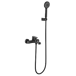Смеситель для ванны с душем Aquatek Оберон AQ1249MB черный матовый