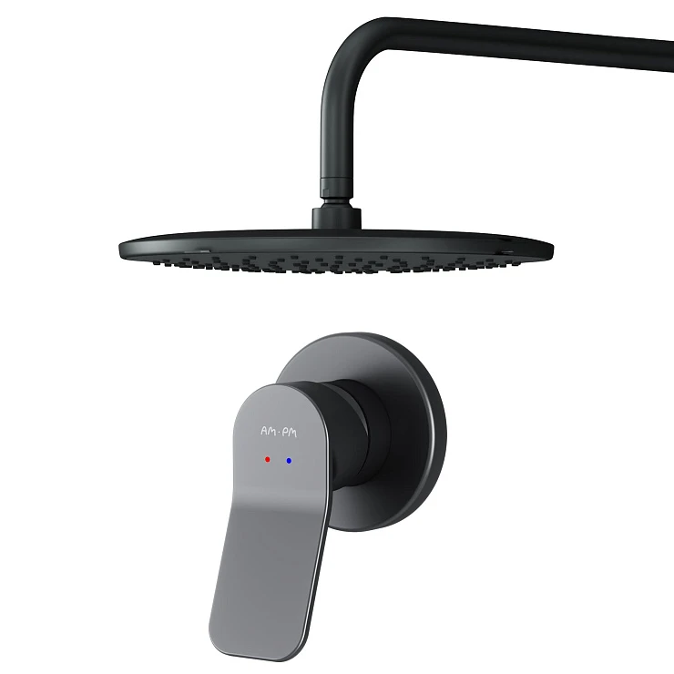 Душевой комплект AM.PM X-Joy FB85A2R002 чёрный матовый